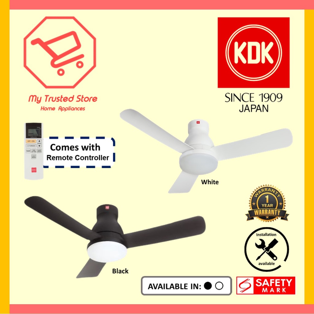 KDK (U48FP) 48" / 120cm LED DC Motor Ceiling Fan W DC Light Shopee