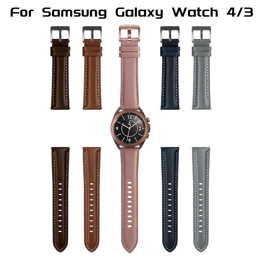 Leather Strap For SAMSUNG Galaxy Watch 4 Classic 46mm 42mm 44mm 40mm