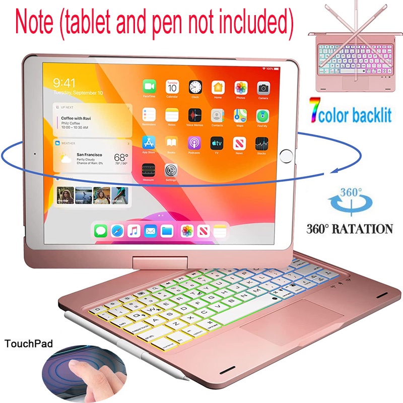 Touchpad Keyboard Case For iPad 7th 8th 9th gen 10th generation