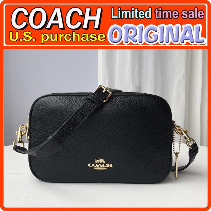 Coâćh_ Ladies Leather Crossbody Camera Bag F39856 Double Zip Shoulder