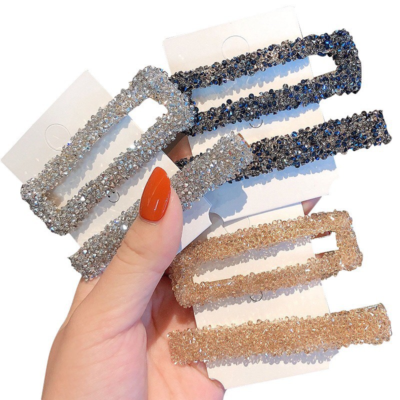 【In Stock】Korean version retro shiny temperament 2piece hair clip set