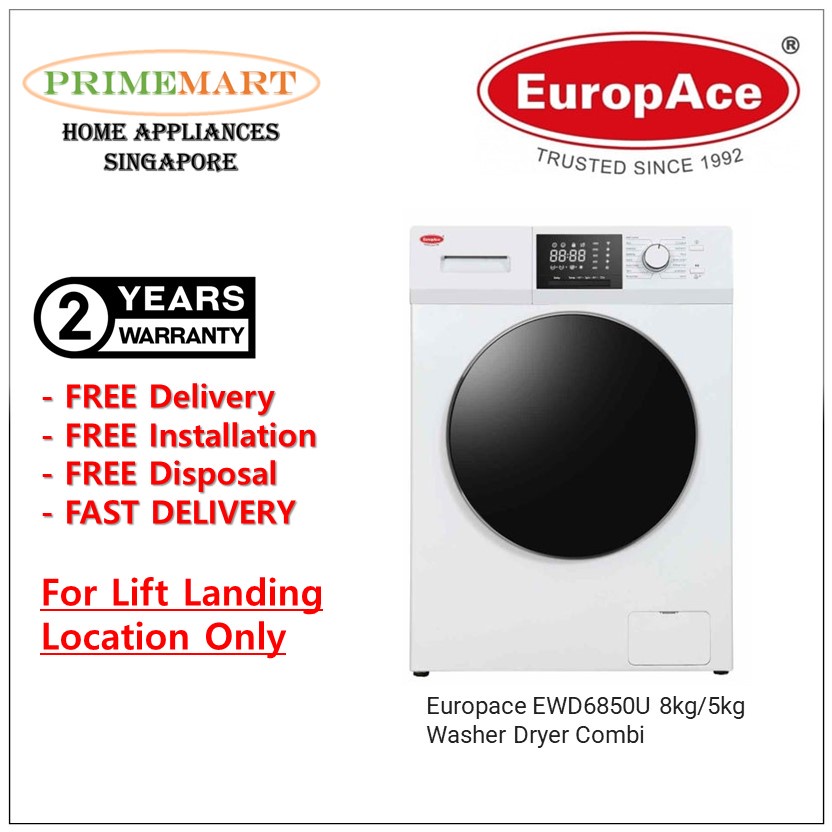 Europace 8kg/5kg Washer Dryer Combi EWD 6850U * FREE INSTALL & DISPOSE