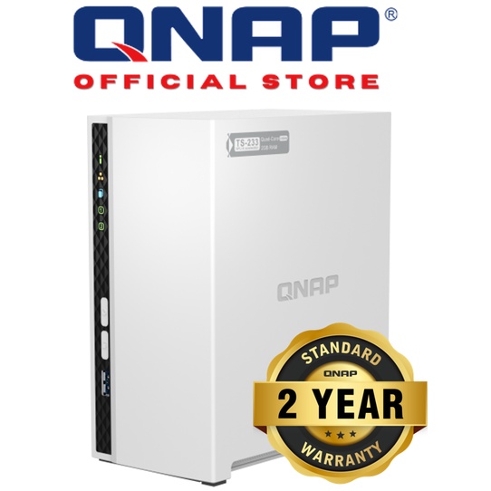 QNAP TS233 2Bay NAS with 4core 2.0GHz 64bit ARM CPU and 2GB Memory