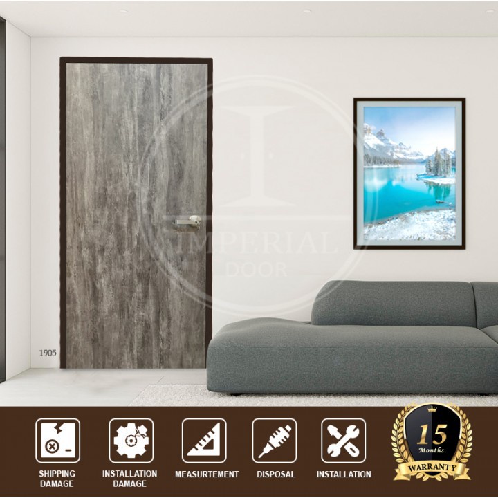 Solid Premium Laminate 1905 Bedroom Door For HDB Door, BTO Resale Flats
