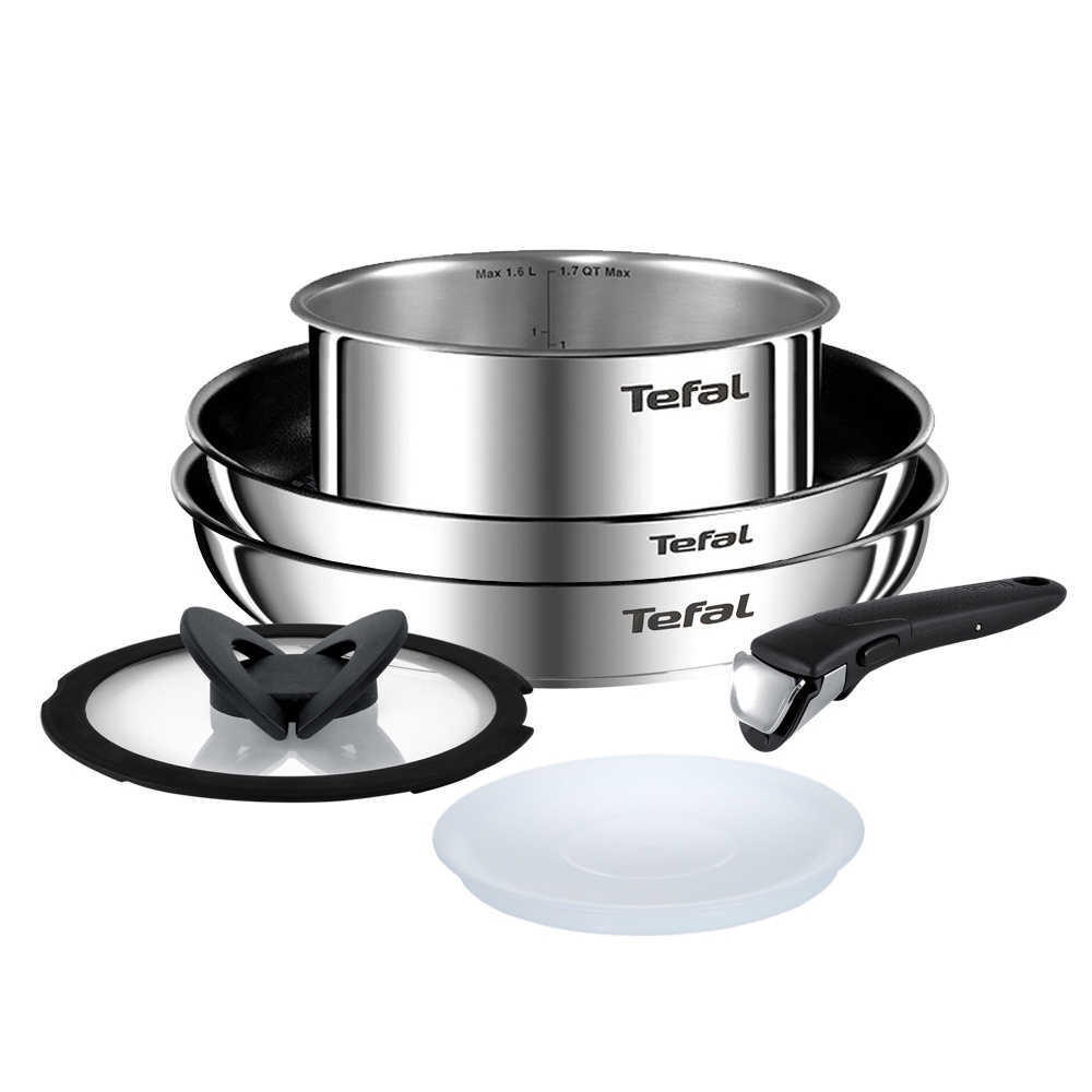 Tefal Ingenio Emotion Stainless Steel Frying Pan 6p Dishwasher Oven Safe No PFOA Silver Shopee