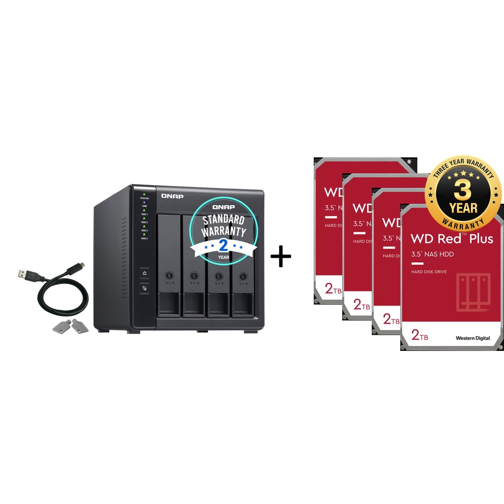 QNAP TR004 4Bay USB TypeC Direct Attached Storage (DAS) with