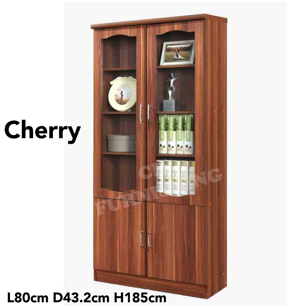 Display / Book Case / Book Shelf With Glass Door/Bookcase