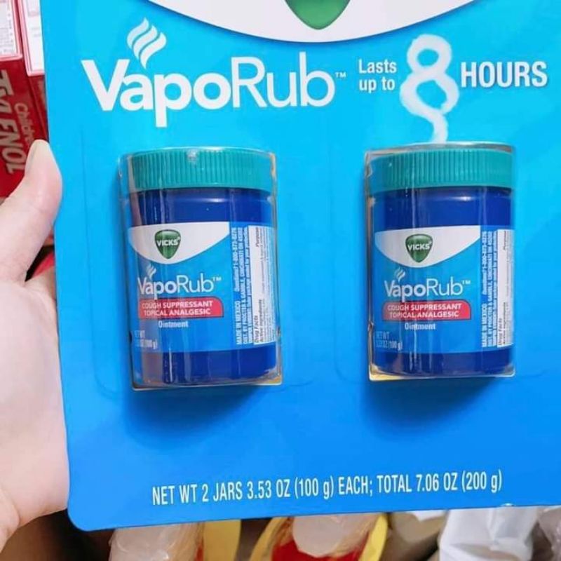 Vicks VapoRub Cough Suppressant Ointment breast and throat warm oil