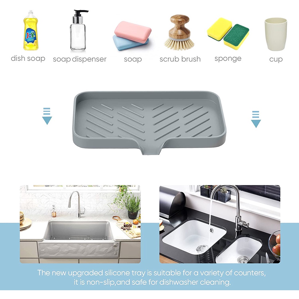Kitchen Soap Tray,Kitchen Sink Tray Sponge Tray Kitchen Sponge Holder