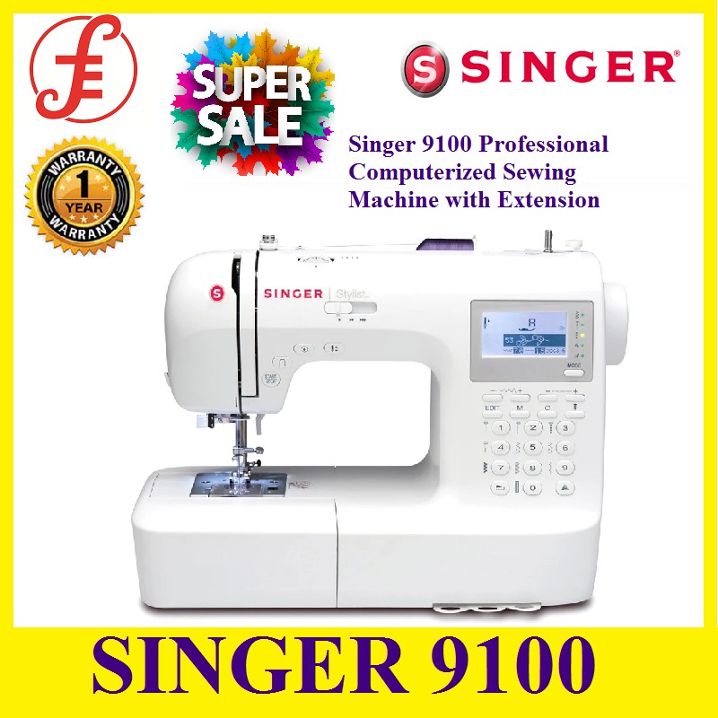 Singer 9100 Professional Computerized Sewing Machine with Extension