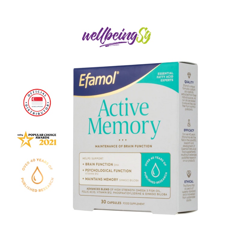 Efamol Efalex Active Memory, 30 Capsules Healthy Brain High DHA