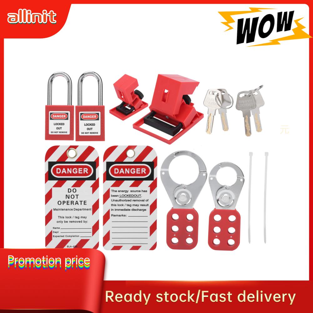 Allinit Lockout Tagout Kit Locks Portable Electrical For Lock Out Tag