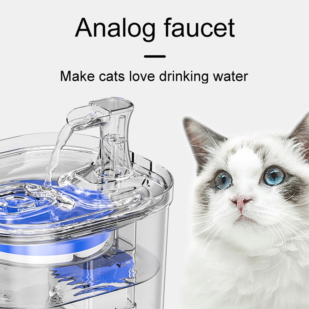 Pet Automatic Water Feeder Heating Constant Temperature 2L Visual For