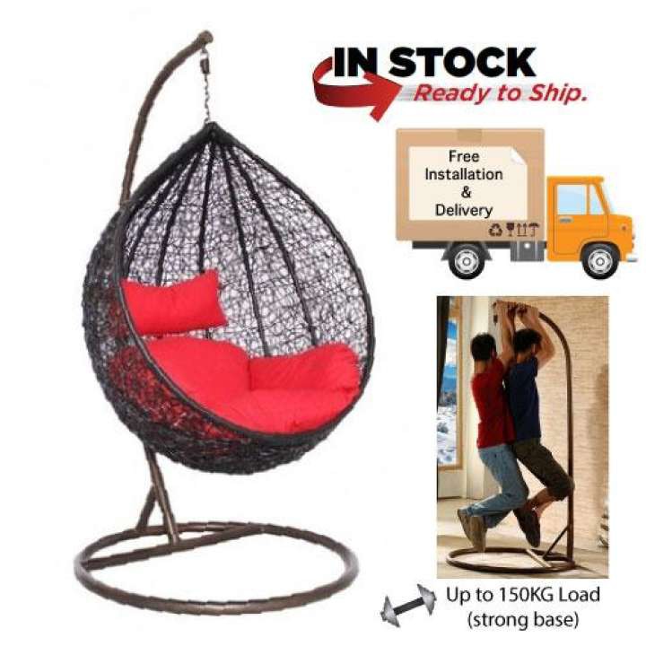 [Furniture Amart] Outdoor Swing Chair Balcony Furniture in Black with