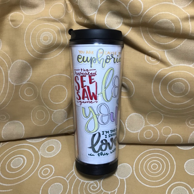 Custom lettering for starbucks tumbler (incld tumbler) Shopee Singapore