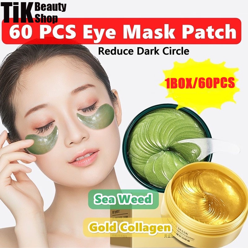 60PCS Eye Mask Eye Patch For Eyebags 24k gold Collagen Hydrogel Eye