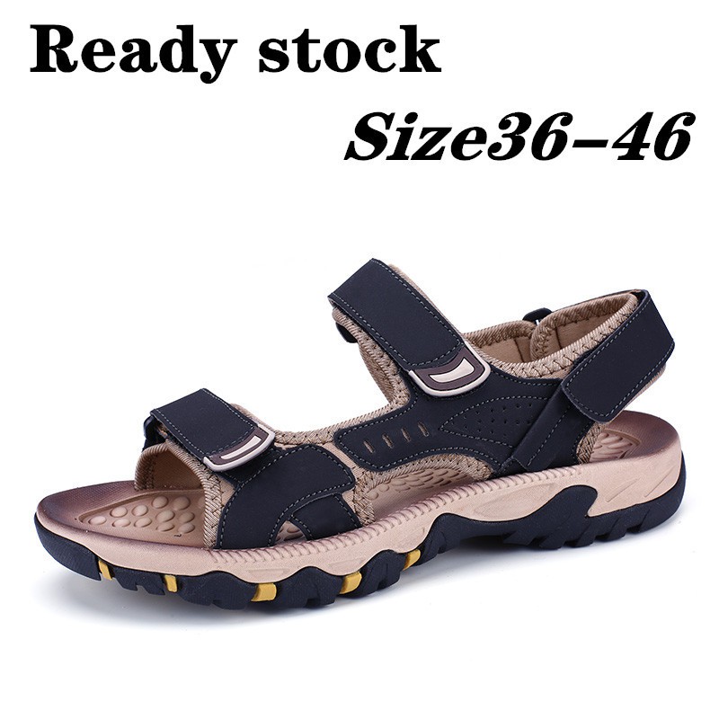 Ready Stock Men’s Hiking Shoes Velcro Sandals Waterproof Comfortable Beach Shoes Outdoor Sports