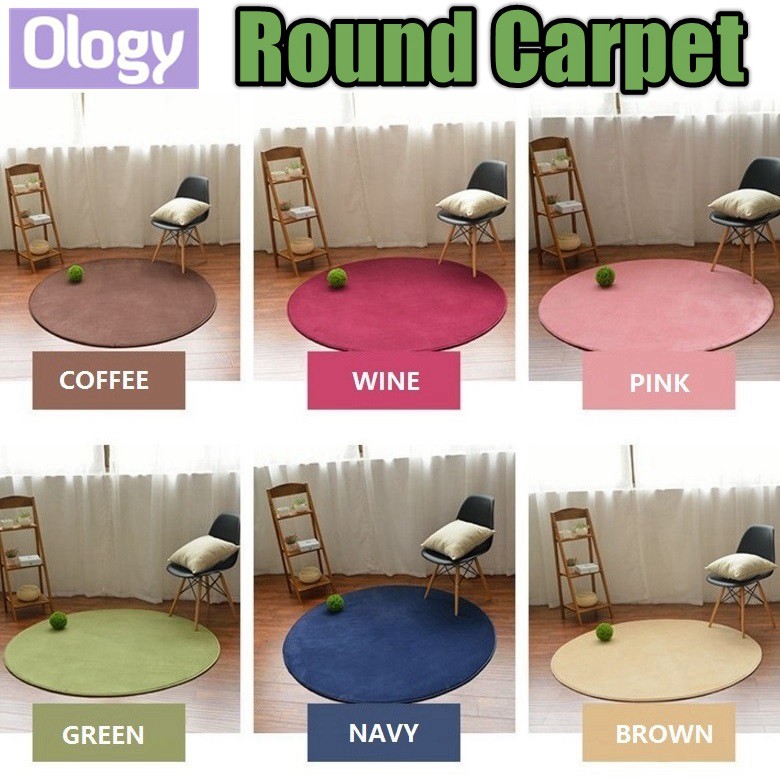 Japanese Round Carpet Home Floor Mat Anti Slip Living Room Household