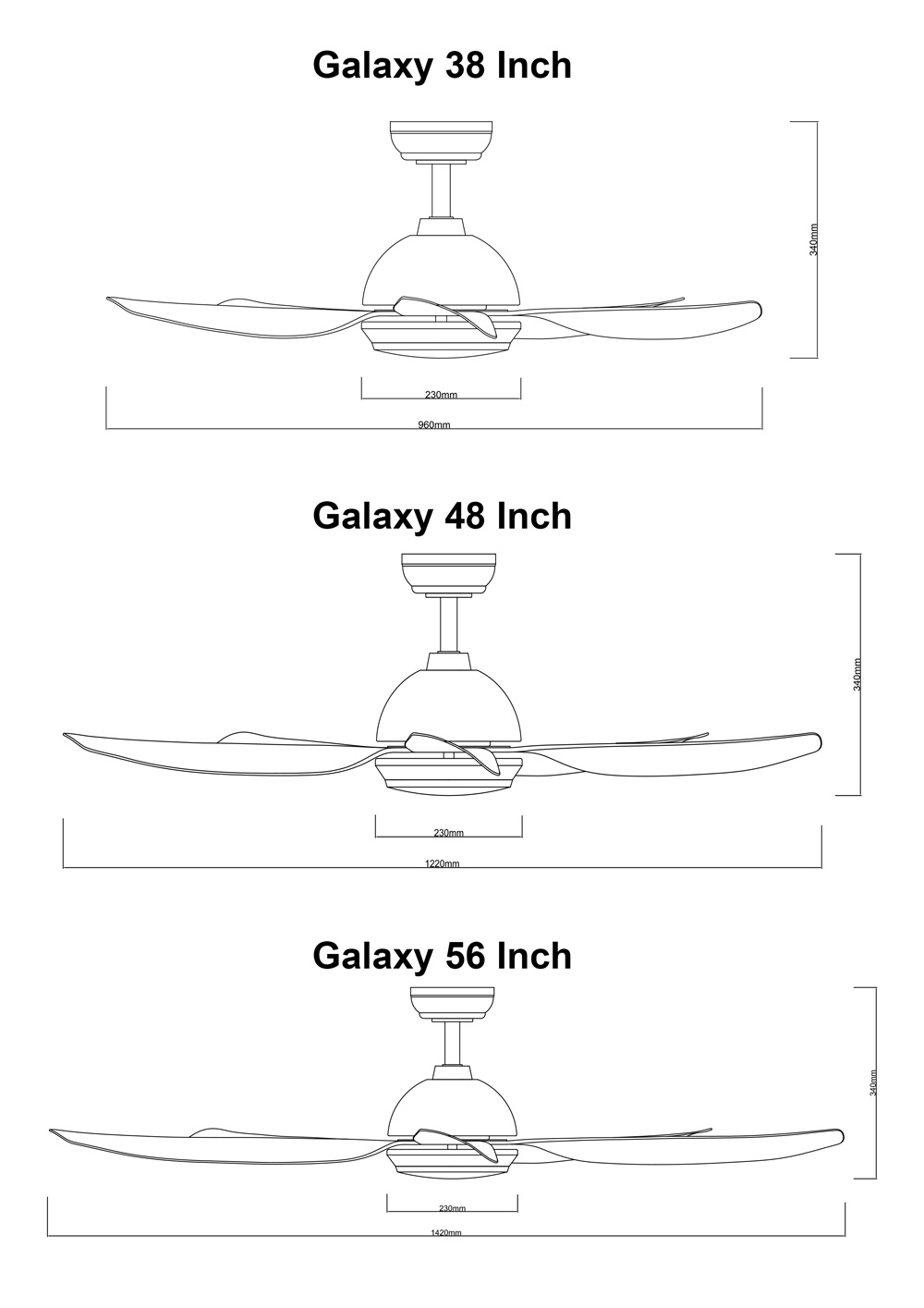 [INSTALLATION] FANCO GALAXY 5 38 / 48 / 56 Inch DC Motor Ceiling