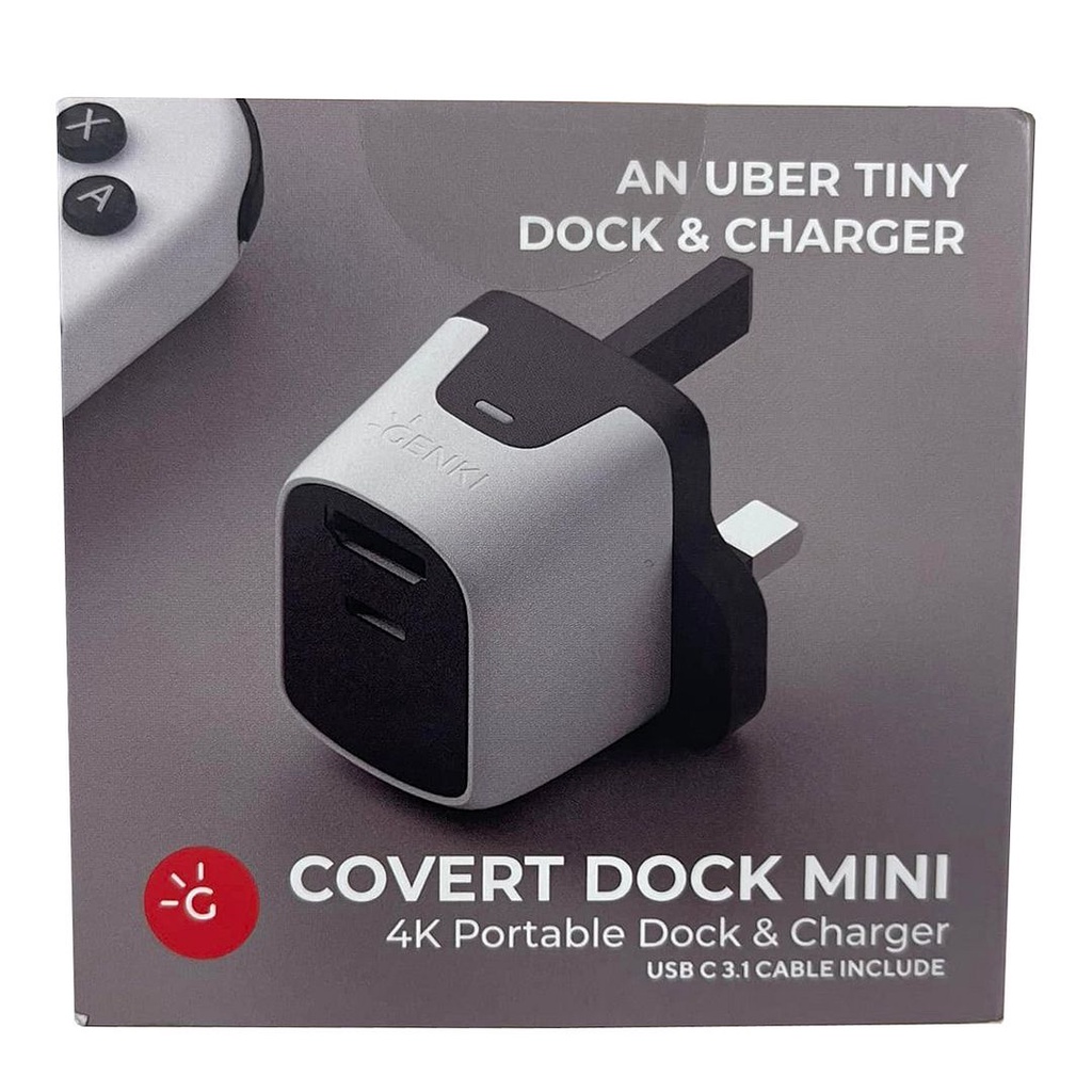 GENKI Covert Dock Mini 4K Portable Dock & Charger for Nintendo Switch