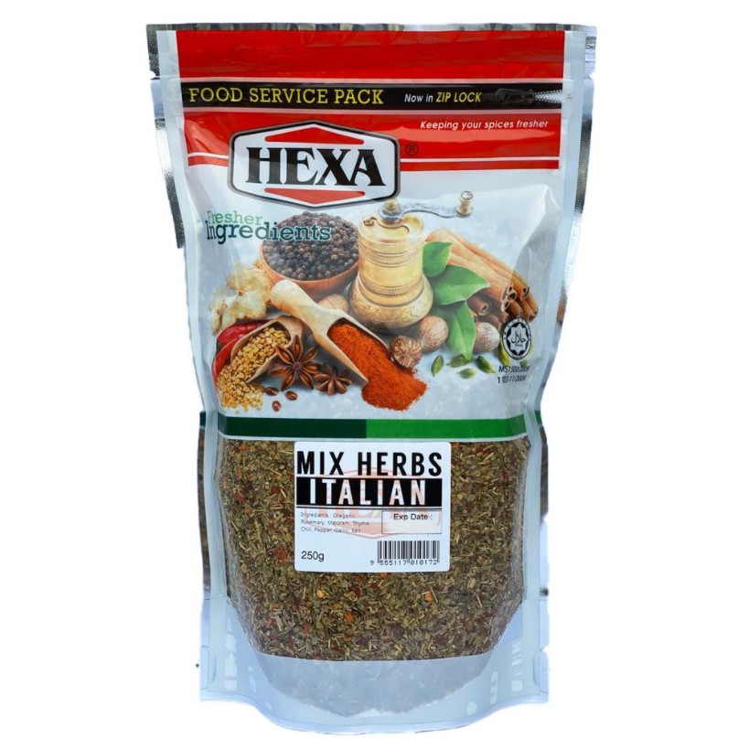 HEXA Mixed Herbs Italian 250gm Herba Campuran Italia Halal (Food