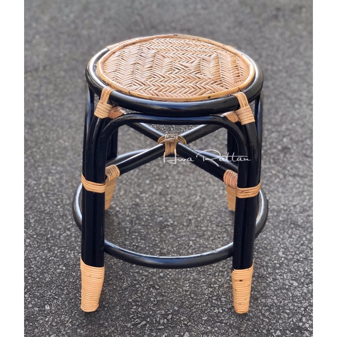 Rattan woven stool chair / Round stool bar stool / Dining stool