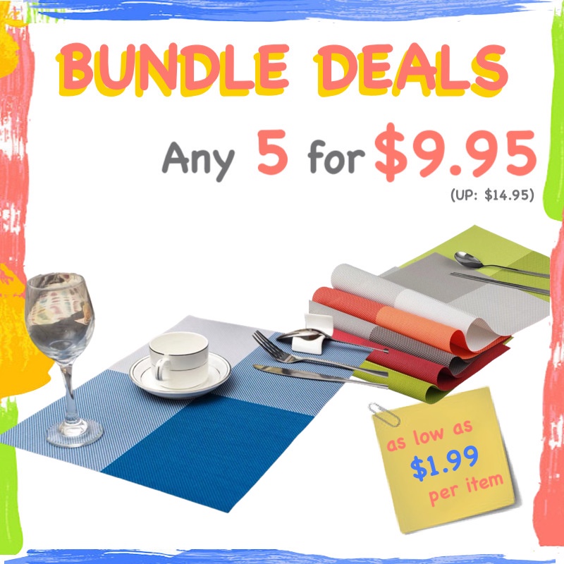 PVC Placemat for Dining Table Heat Protection Table Mat Shopee Singapore