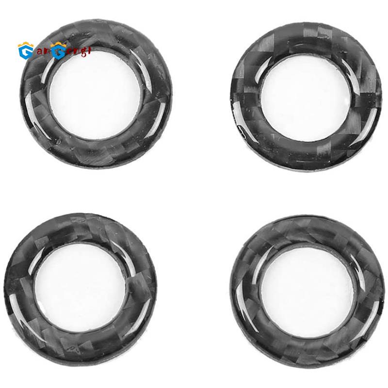 Car Door Pin Trim, 4Pcs Carbon Fiber Door Lock Pin Cover Trim Fits for