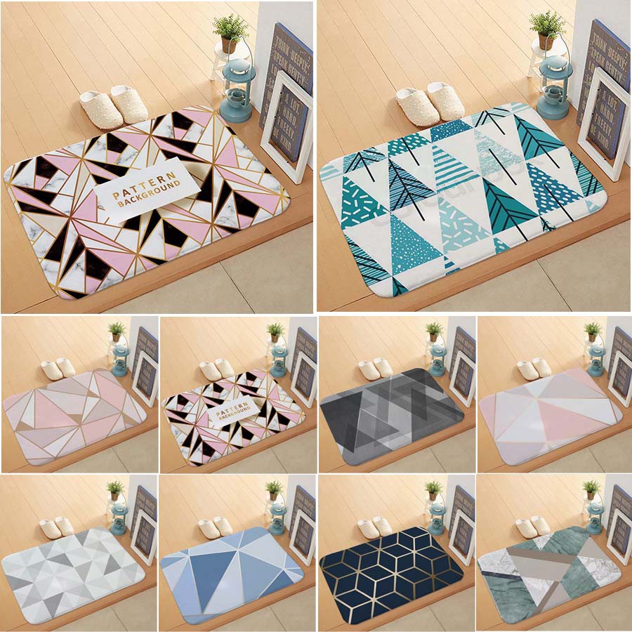 Simple geometric pattern 40x60cm / flannel carpet / home bedroom door