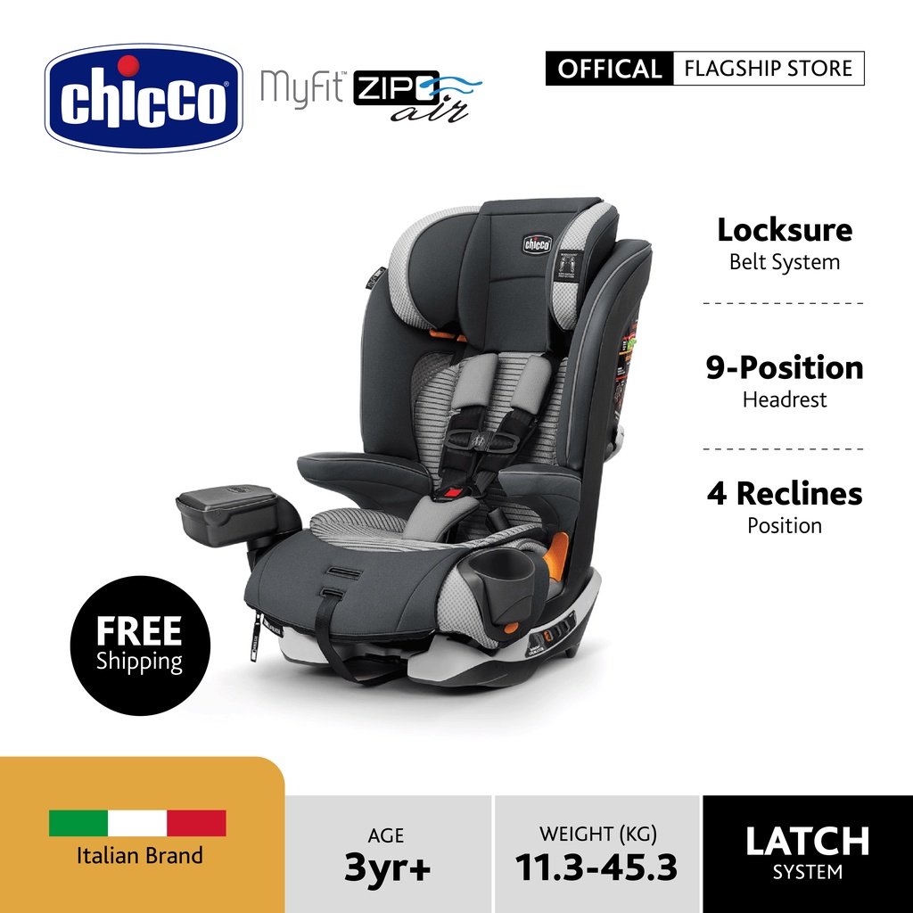 Chicco MyFit Zip Air Harness + Booster Car Seat Shopee Singapore