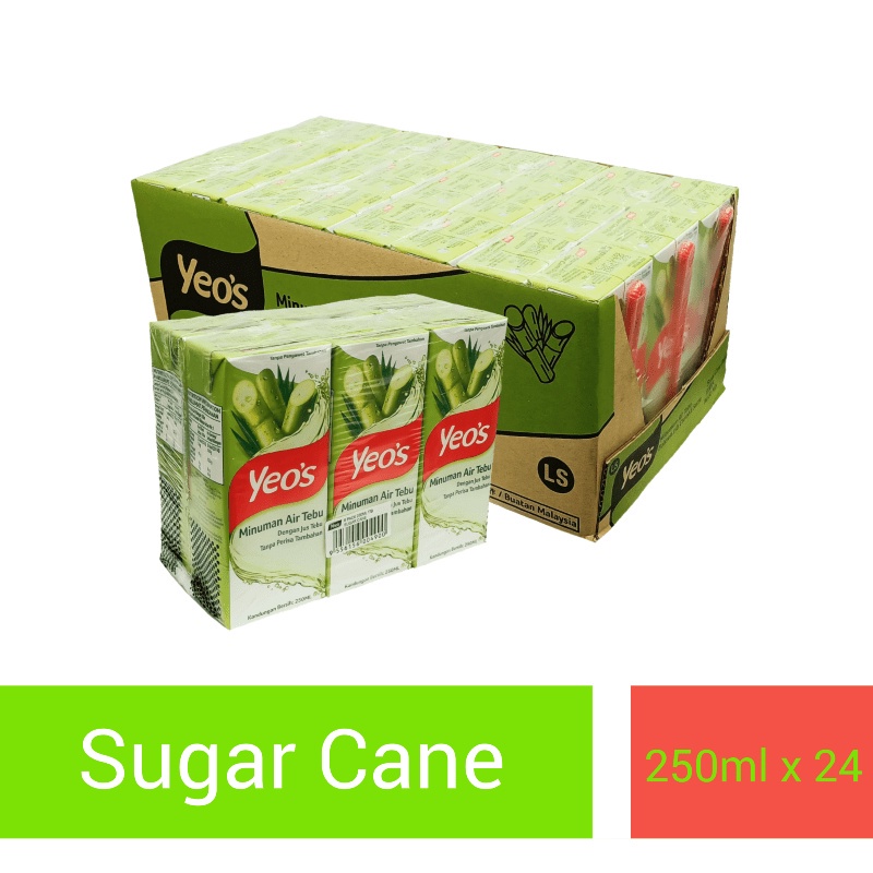 Yeo's Sugar Cane Drink 24x250ml Shopee Singapore