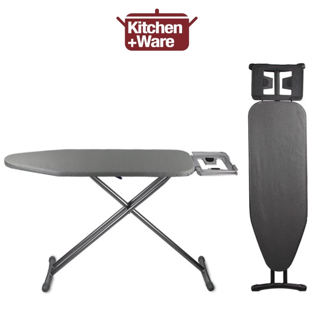 Standing Folding Ironing Board with Iron Rest 100 x 33 cm Board