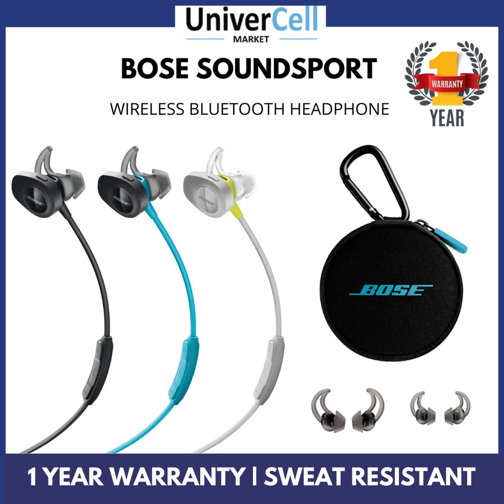Bose SoundSport Wireless Sweat Resistant, InEar Headphones 1 Year