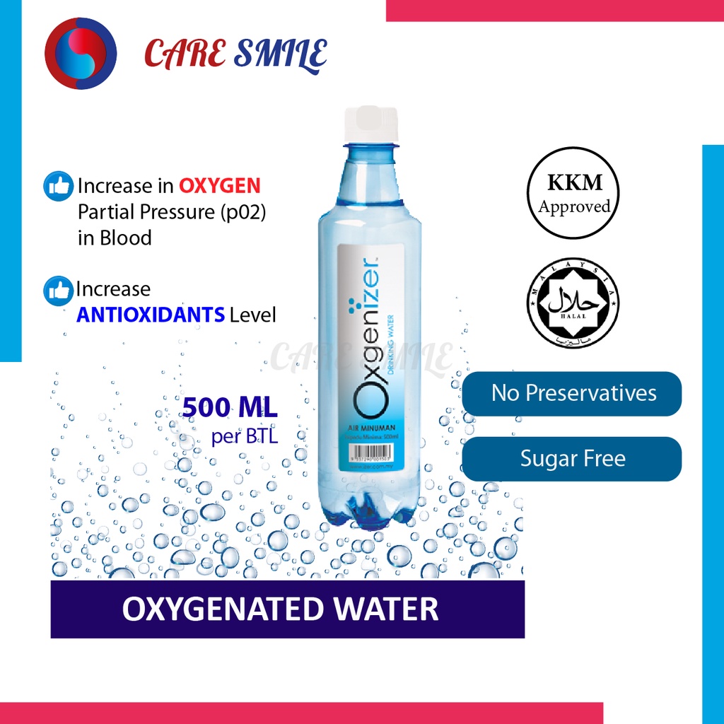 Oxygen Water OXYGENIZER Oxygenated Drinking Water 500ML Air Oksigen 氧气水