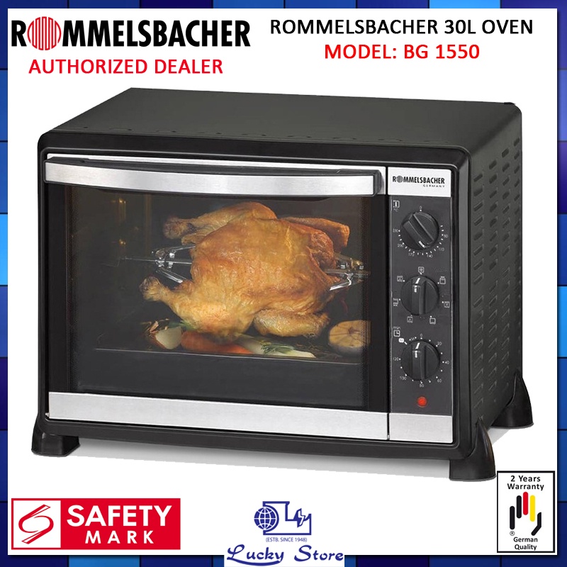 ROMMELSBACHER BG 1550 30L ELECTRIC TABLE TOP CONVECTION OVEN WITH