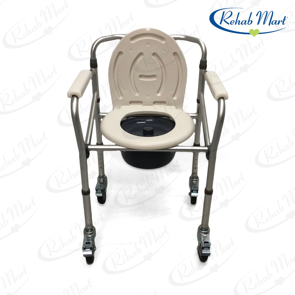 Aluminium Foldable Commode Toilet Chair Mobile (BT1053) Shopee Singapore