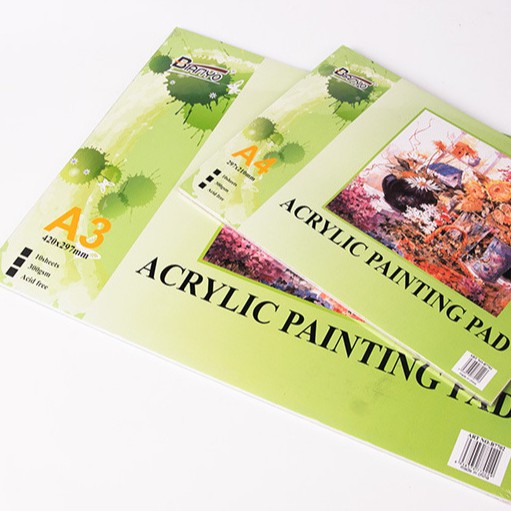 Acrylic Paint Paper 300GSM Drawing Pad 10 Sheets Shopee Singapore