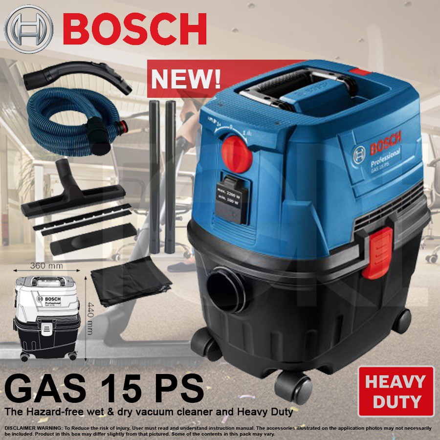 Bosch GAS 15PS Professional All Purpose Vacuum Cleaner Shopee Singapore