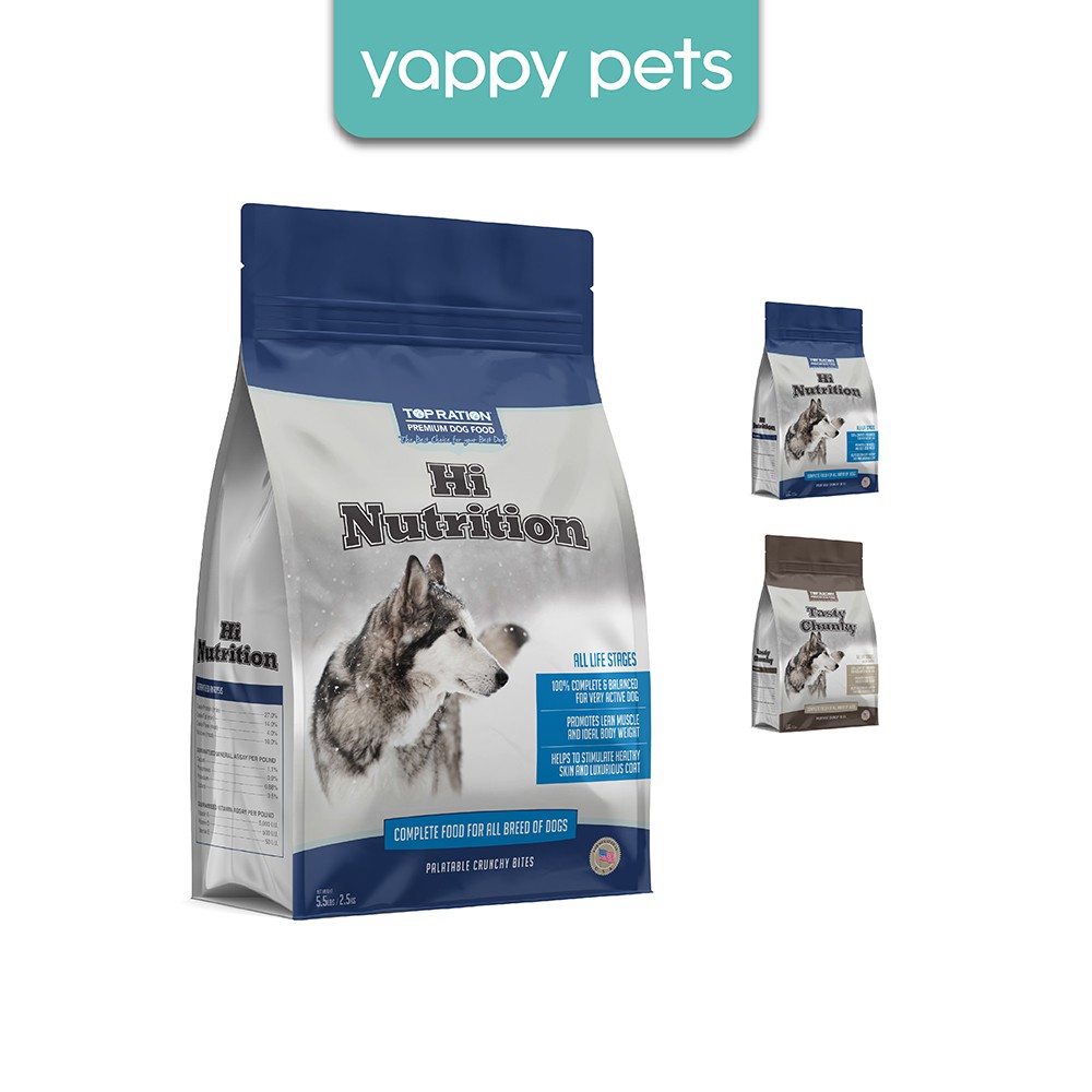 Top Ration Premium Dry Dog Food 2.5kg Kibbles, Complete Diet, Hi