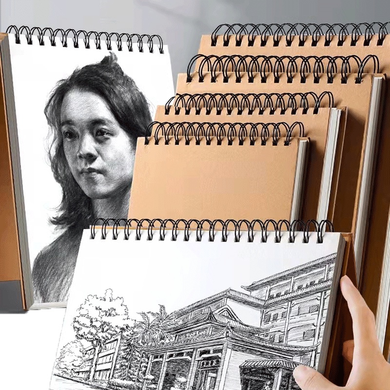 Professional sketchbook drawing notepad 160 GSM Color pencil, oil painting, watercolor, gouache