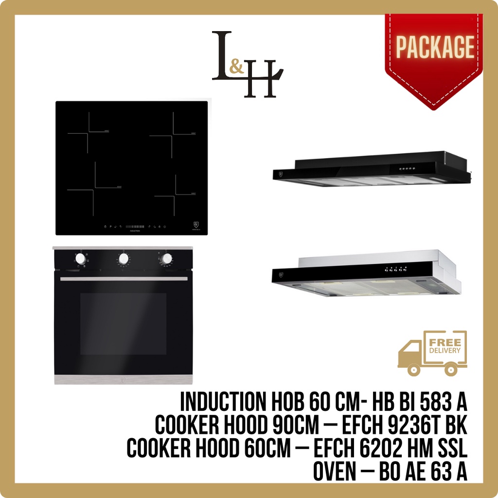 [BUNDLE] Induction Hob 60cm and Semi Integrated Hood 90cm and 6