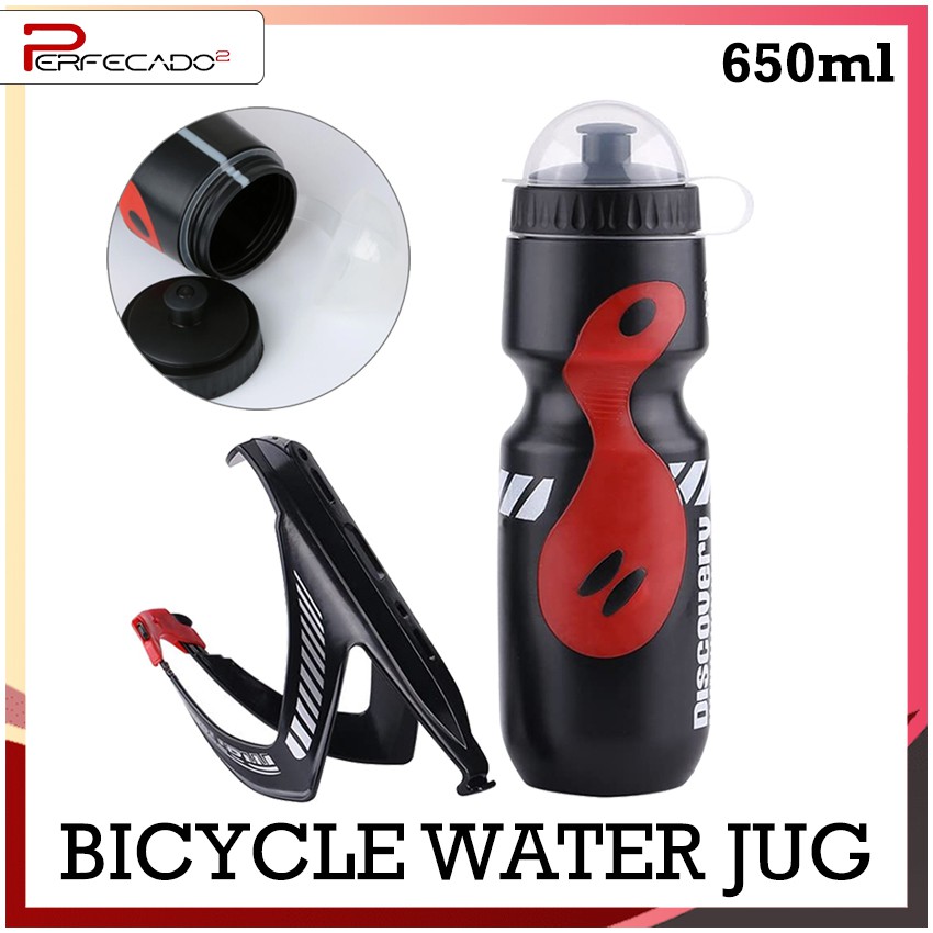 650ML Bicycle Water Bottle Black Outdoor Bike Bicycle Cycling Sports