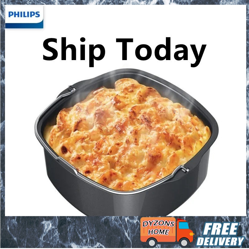 🏆FDA 6" Non Stick Square Philip Air Fryer Tray Cake Barrel Carbon Steel
