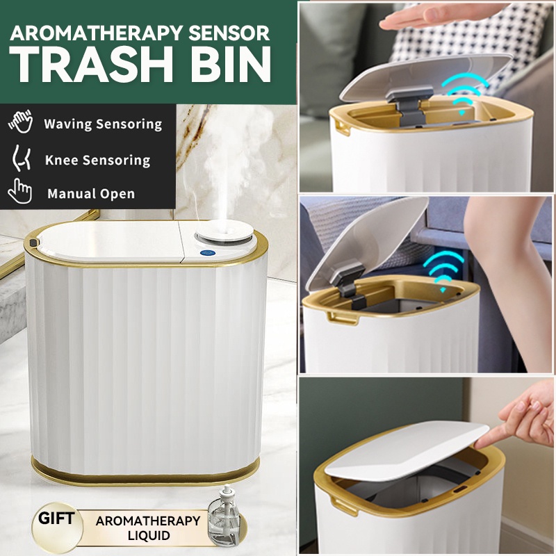K.T Fragrance Rubbish Bin Automatic Dustbin Smart Sensor Dustbin Batteries Rechargeable Operated