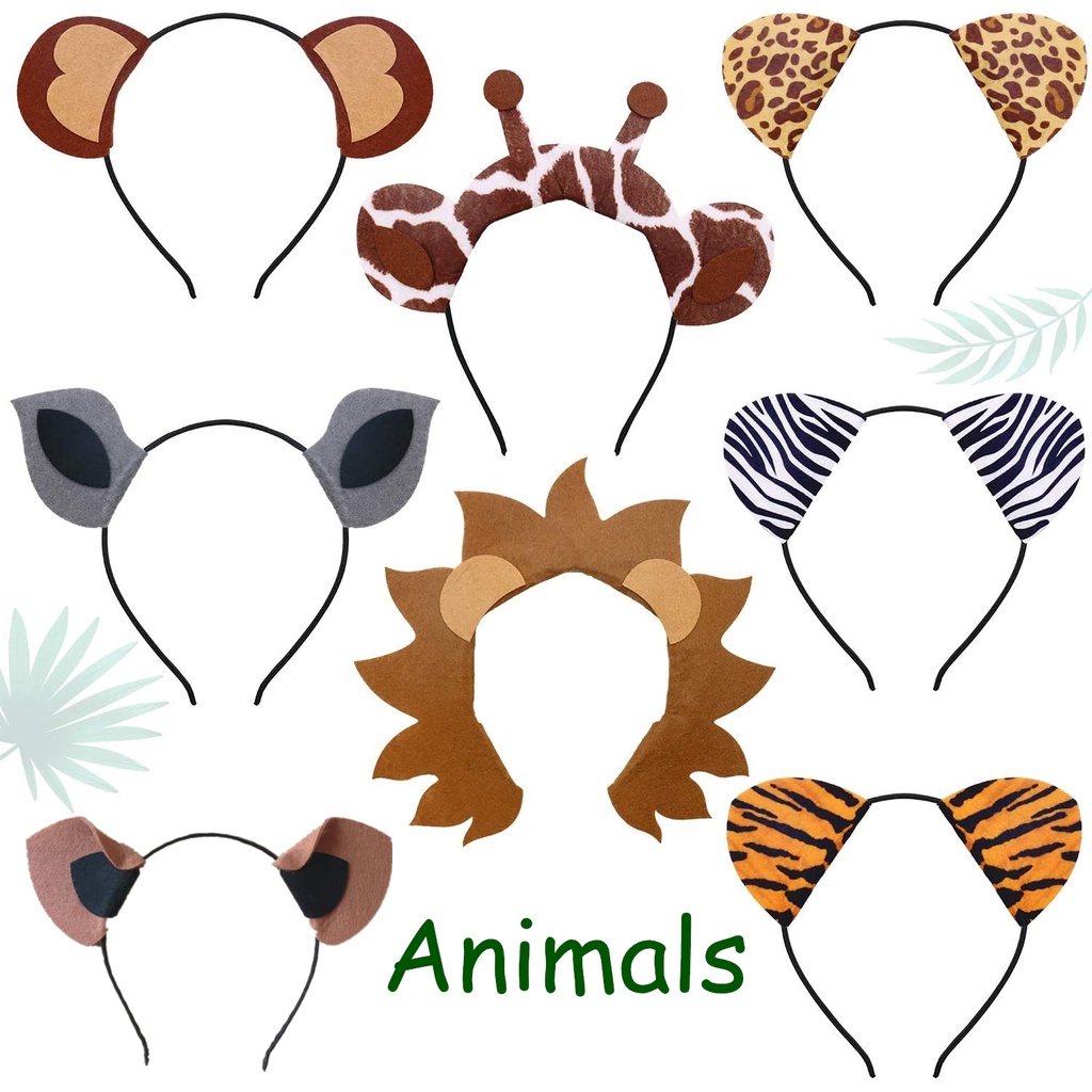 Jungle Safari Zoo Animals Headbands Birthday Party favor Gift Monkey