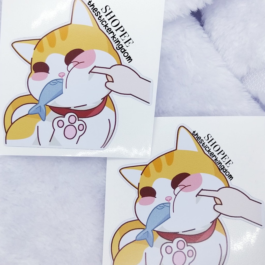 💕 WATERPROOF💕 Poke Kitty Cat/ Laptop Sticker/ Car Decal Shopee Singapore