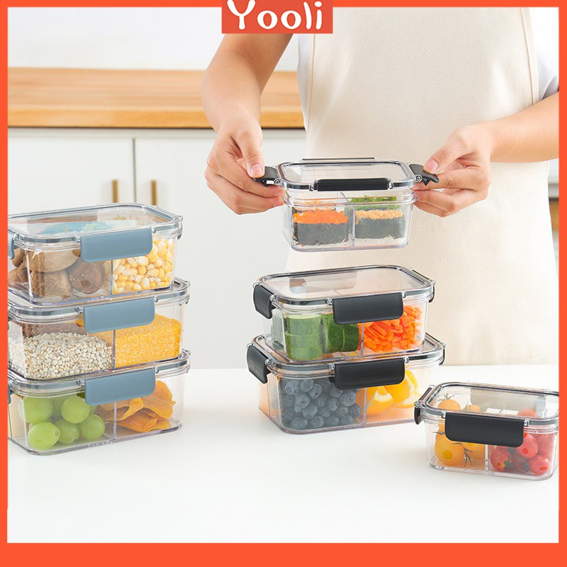 Transparent plastic sealed lunch boxcan be divided into freshkeeping