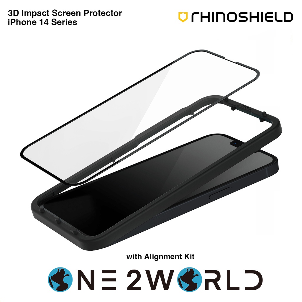 RhinoShield 3D Impact Screen Protector with Alignment Kit for iPhone 14
