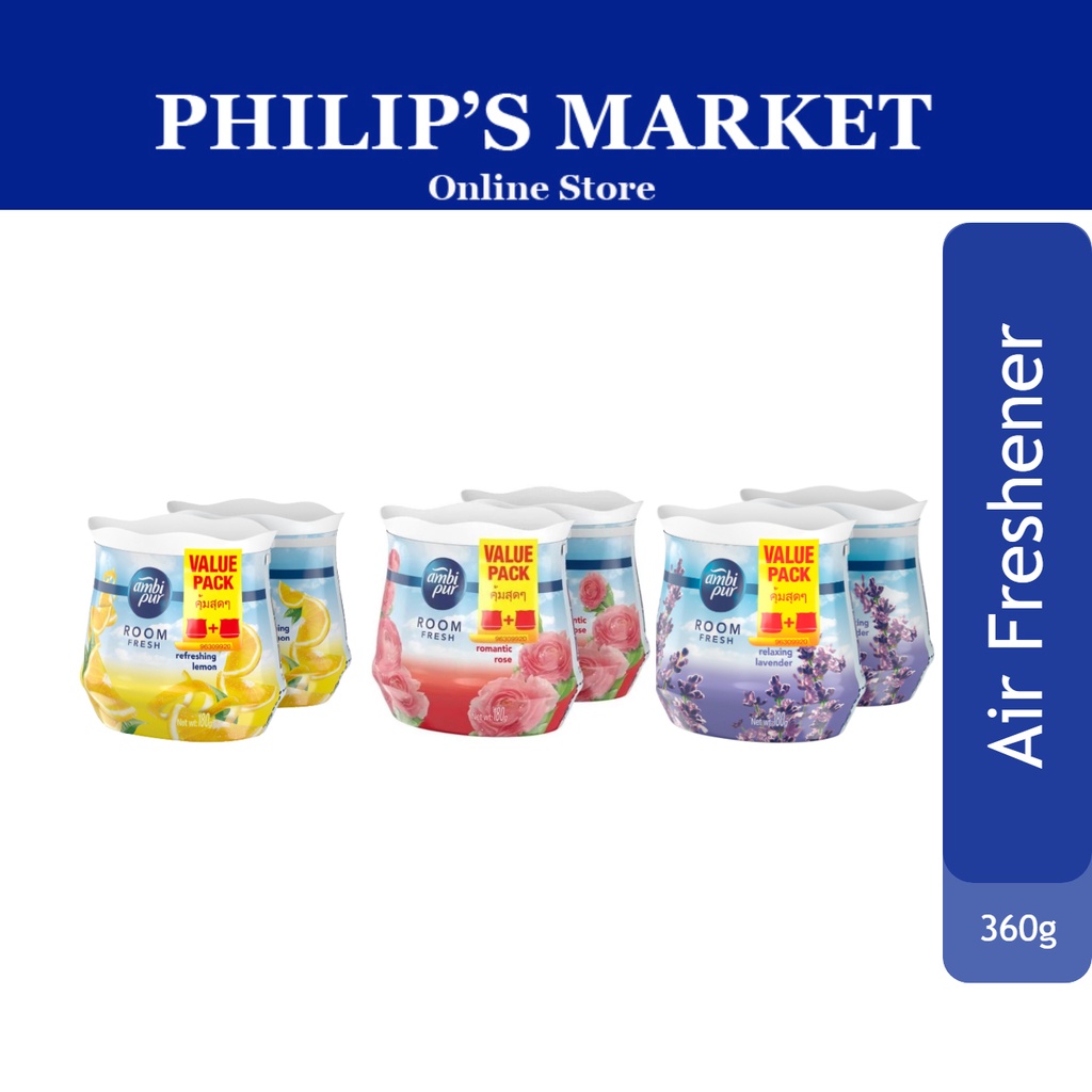 Ambi Pur Gel Fresh Air Freshener Twin Pack 360g Shopee Singapore