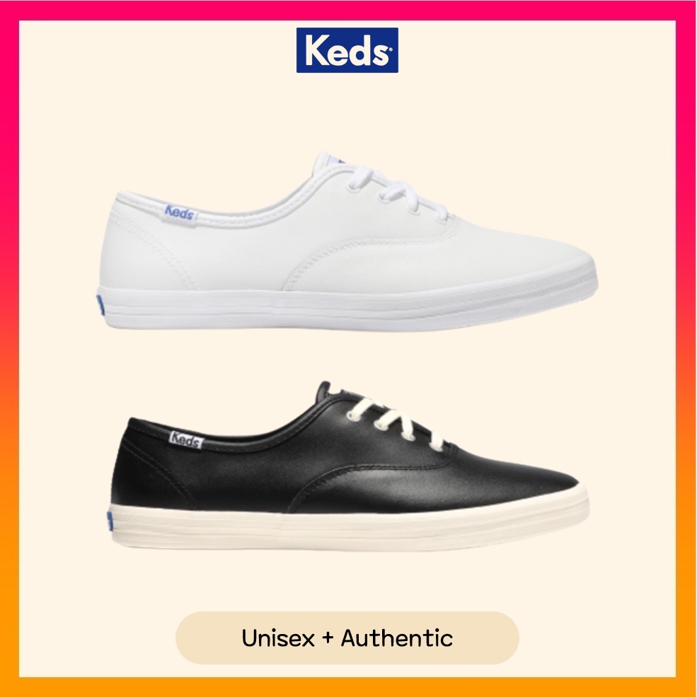 KEDS Unisex Champion Leather Sneakers (2022 NEW) Shopee Singapore